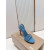 Christian Louboutin Blue Patent Leather 100mm Stiletto Heel Slingback Sandals