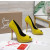 Christian Louboutin Lady Z 120 Yellow Patent Peep‑Toe Platform Stiletto Heel Pumps