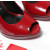 Christian Louboutin Lady Z 120 Red Patent Peep‑Toe Platform Stiletto Heel Pumps