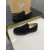 Christian Louboutin Black Suede All‑Over Spiked Slip‑On Loafers