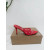 Christian Louboutin Red Mesh Crystal 70mm Pointed‑Toe Mule Heels