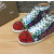 Christian Louboutin Floral Print Multicolor Spiked 20mm High‑Top Sneakers