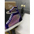 Christian Louboutin Purple Velvet Multicolor Rhinestone High‑Top Sneakers
