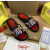 Christian Louboutin Black Colorful Graffiti‑Print Spiked Slide Sandals