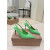 Christian Louboutin Green Patent Leather 85mm Pointed‑Toe Slingback Stiletto Heel Pumps