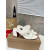 Christian Louboutin White Leather 55mm heel Slide Sandals