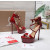 Christian Louboutin Red Patent Ankle‑Strap Platform Stiletto Heel Sandals