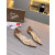 Christian Louboutin Clear PVC Golden Crystal‑Stud Pointed Toe Flat Pumps