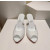Christian Louboutin White Patent Peep‑Toe Stiletto Heel Mules