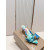Christian Louboutin Tie‑Dye Satin Bow Mule Kitten Heel Sandals