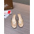 Christian Louboutin Clear Strap Crystal‑Embellished Gold Flat Slide Sandals