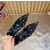Christian Louboutin Black Mesh Pearl Crystal‑Embellished Pointed‑Toe Flat Pumps
