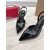 Christian Louboutin Black Patent 100mm Heel Slingback Pointed‑Toe Pumps