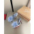 Christian Louboutin Light Blue Satin 100mm Feather Slingback Sandals