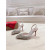 Christian Louboutin Ivory Fabric Crystal‑Embellished 100mm Pointed‑Toe Slingback Stiletto Heel Pumps
