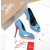 Christian Louboutin Lady Z 120 Blue Patent Peep‑Toe Platform Stiletto Heel Sandals