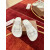Christian Louboutin Loubi Queen White Leather Flat Sandals
