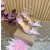 Christian Louboutin Pink Satin Checkered Crystal‑Embellished 100mm Stiletto Heel Ankle‑Strap Pumps
