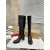 Christian Louboutin Black Leather 85mm Heel Knee‑High Boots