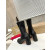 Christian Louboutin Black Stretch‑Leather Side‑Zip Block‑Heel Ankle Boots 85mm heel