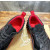 Christian Louboutin Black Red Piping Spiked Platform Low‑Top Sneakers