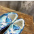 Christian Louboutin Blue‑Pink Tie‑Dye Satin Low‑Top Sneakers