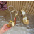 Christian Louboutin Gold Metallic 150mm Platform Ankle‑Strap High‑Heel Sandals
