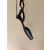 Christian Louboutin Black Satin Tie‑Ankle Ballet Flat Sandals