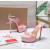 Christian Louboutin Pink Patent 150mm Clear‑Strap Heel Platform Mules