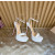 Christian Louboutin White Patent 150mm Platform Ankle‑Strap High‑Heel Sandals