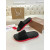 Christian Louboutin Black Mesh‑Strap Slide Sandals Red Rubber Outsole