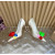 Christian Louboutin Off‑White Satin Multicolor Fabric Flower 100mm Stiletto Heel Pumps