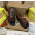 Christian Louboutin Black Rubber Slide Sandals Red Circular Logo Print