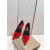 Christian Louboutin Red Glitter Velour 120mm Stiletto Heel So Kate Pumps