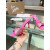 Christian Louboutin Pink Crystal Crisscross Mule Slide Sandal 100mm heel