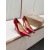 Christian Louboutin Red Metallic Patent Leather 100mm Stiletto Heel Kate Pumps