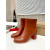 Christian Louboutin Tan Smooth Leather 85mm Block‑Heel Side‑Zip Ankle Boots