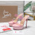 Christian Louboutin Pink Patent 150mm Clear‑Strap Heel Platform Mules