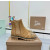 Christian Louboutin Tan Suede Silver‑Spiked Chelsea Ankle Boots Block Heel