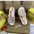 Christian Louboutin White Graffiti‑Print Slides Rainbow Crystal‑Trimmed Sole