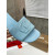 Christian Louboutin Light Blue Leather 55mm heel Block Heel Slide Sandal