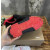 Christian Louboutin Black‑Red Spiked Platform Low‑Top Sneakers
