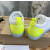 Christian Louboutin White Perforated Leather Fluorescent‑Yellow Accent Low‑Top Sneakers