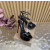 Christian Louboutin Black Patent Leather 150mm Platform Ankle‑Strap Stiletto Heel Sandals