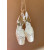 Christian Louboutin Ivory Satin Bow Tie‑Ankle Flat Ballet Sandals