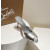 Christian Louboutin Silver Metallic Peep‑Toe Stiletto Heel Mules