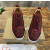 Christian Louboutin Burgundy Suede Crystal‑Embellished Low‑Top Sneakers