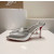 Christian Louboutin Silver Metallic Peep‑Toe Stiletto Heel Mules