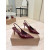 Christian Louboutin Burgundy Patent 85mm Slingback Pointed‑Toe Heel Pumps
