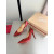 Christian Louboutin Red Patent Leather 100mm Stiletto Heel Kate Pumps